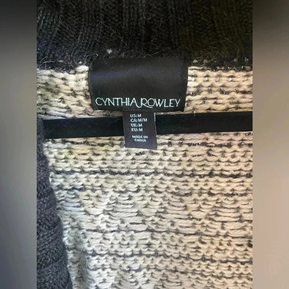 Cynthia Rowley acrylic/wool/alpaca knit cardigan sweater - Picture 2 of 10